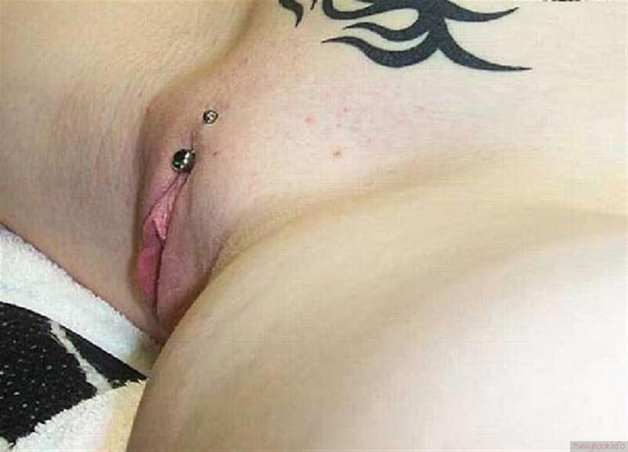 Lovely shaved pierced pussies