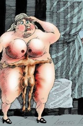 Карикатуры на женщин толстых (78 фото)