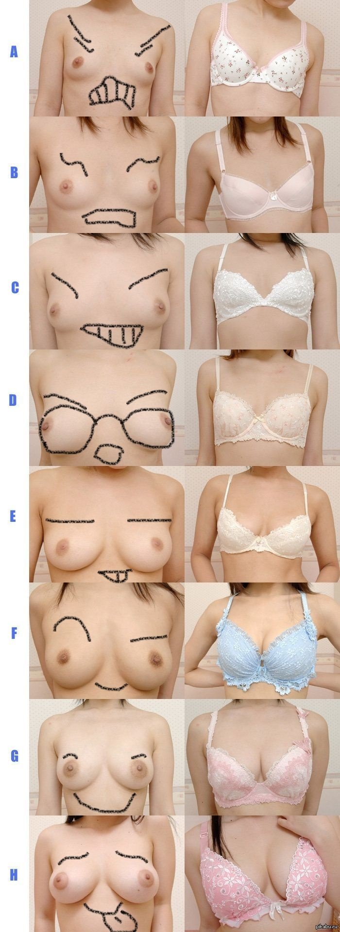 Порно разные формы груди