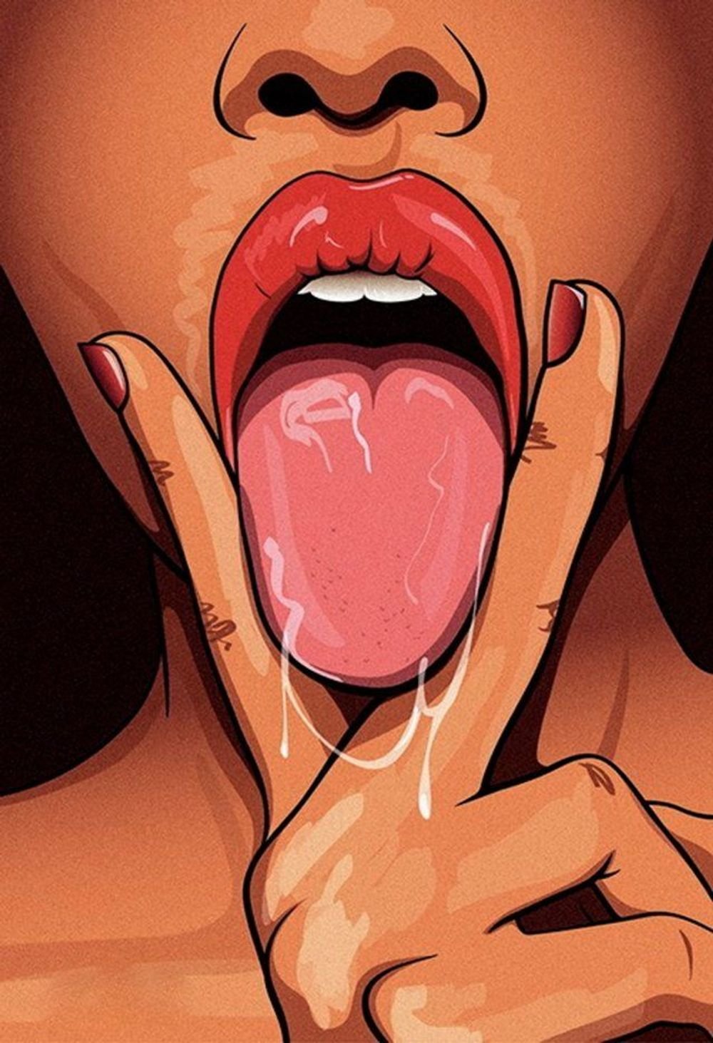 Девушки с высунутым языком (67 фото) - секс фото
